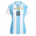 Fotbalové Dres Argentina Lionel Messi #10 Dámské Domácí Copa America 2024 Krátký Rukáv